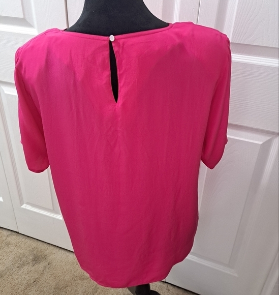 Cambridge Silk Spirit Short Sleeve Blouse    Size 14 - Picture 5 of 11